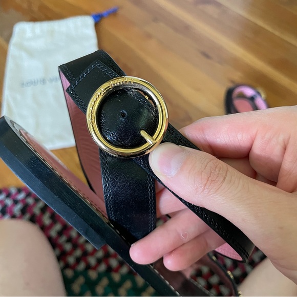 Authentic Louis Vuitton Passenger Flat Sandals - Black Size 40 - Picture 12 of 13